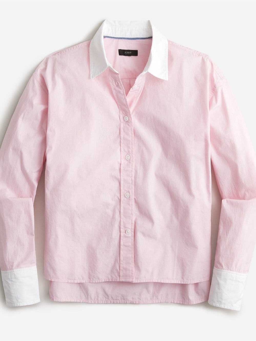 J. Crew Relaxed-fit cropped end-on-end cotton shirt